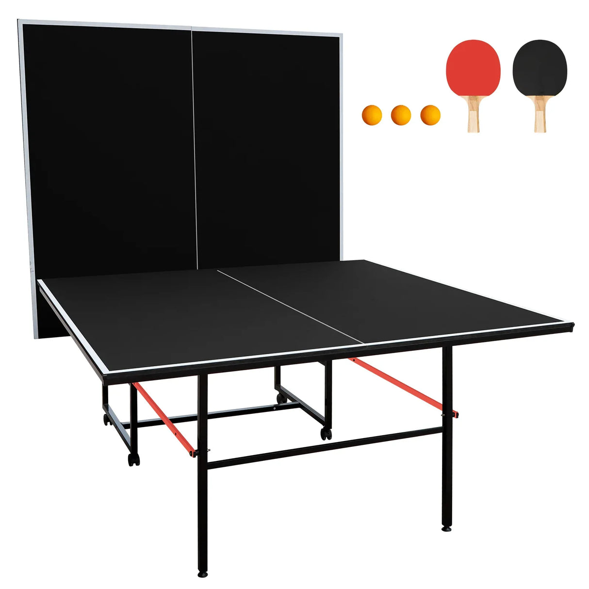 Professional 9ft Foldable Indoor Table Tennis Table Set - Omega Lifestyles