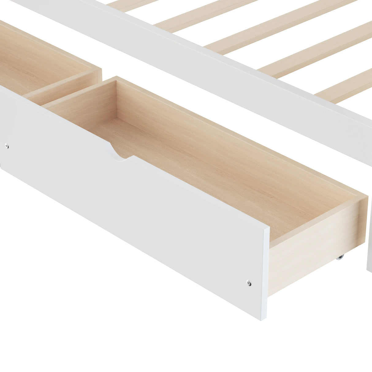 Twin Wood L-Shape Daybed With Storage Drawers - Omega Lifestyles