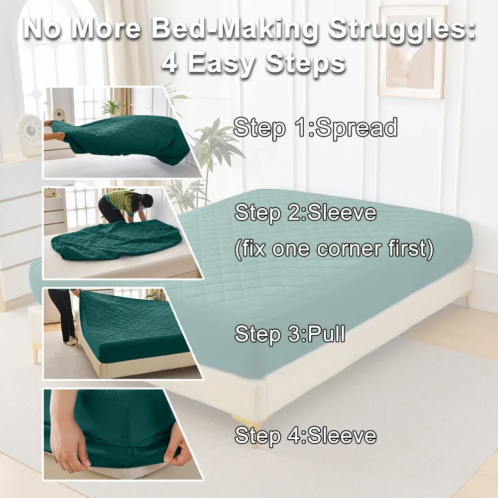 Twin Ultrasonic Waterproof Quilted Fitted Sheet - Omega Lifestyles