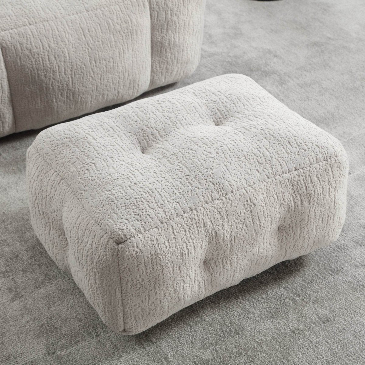 Fluffy Velvet Bean Bag Chair With Ottoman - Sleep Galleria
