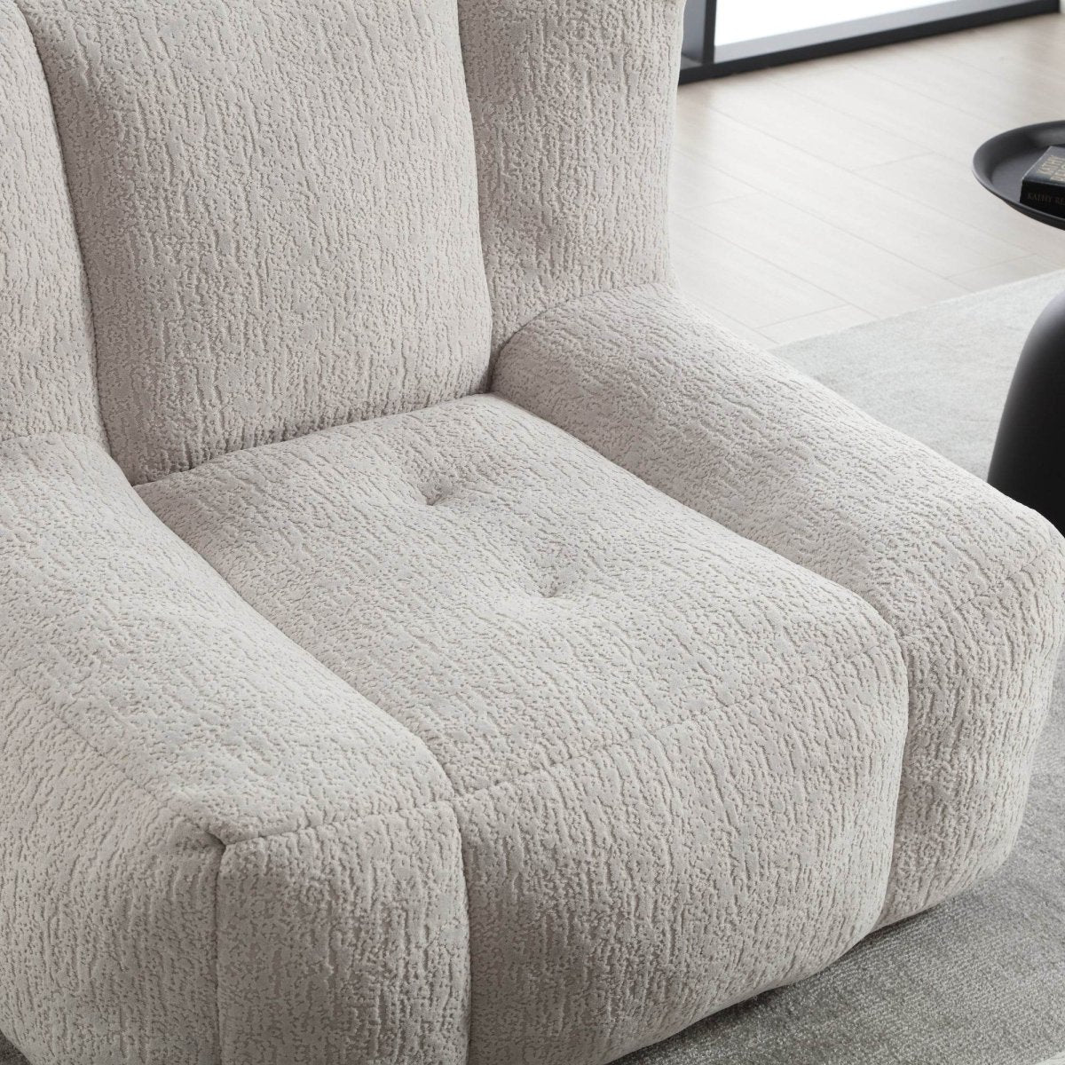 Fluffy Velvet Bean Bag Chair With Ottoman - Sleep Galleria