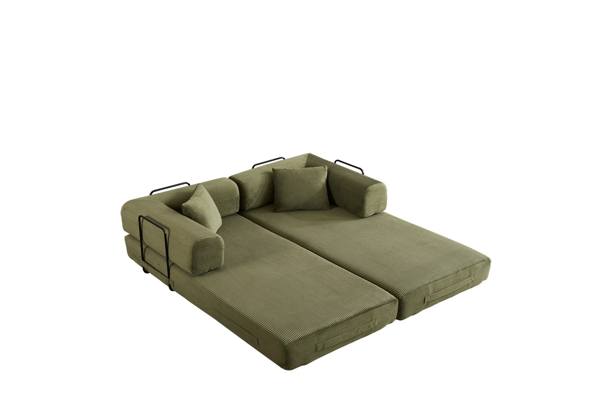 Convertible Corduroy 4-in-1 Sleeper Sofa Bed - Omega Lifestyles
