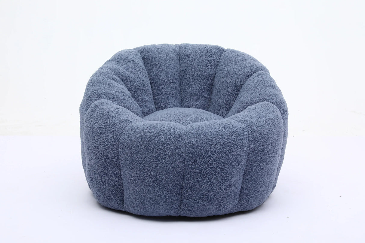 Plush Teddy Foam Bean Bag Chair With Armrests - Omega Lifestyles