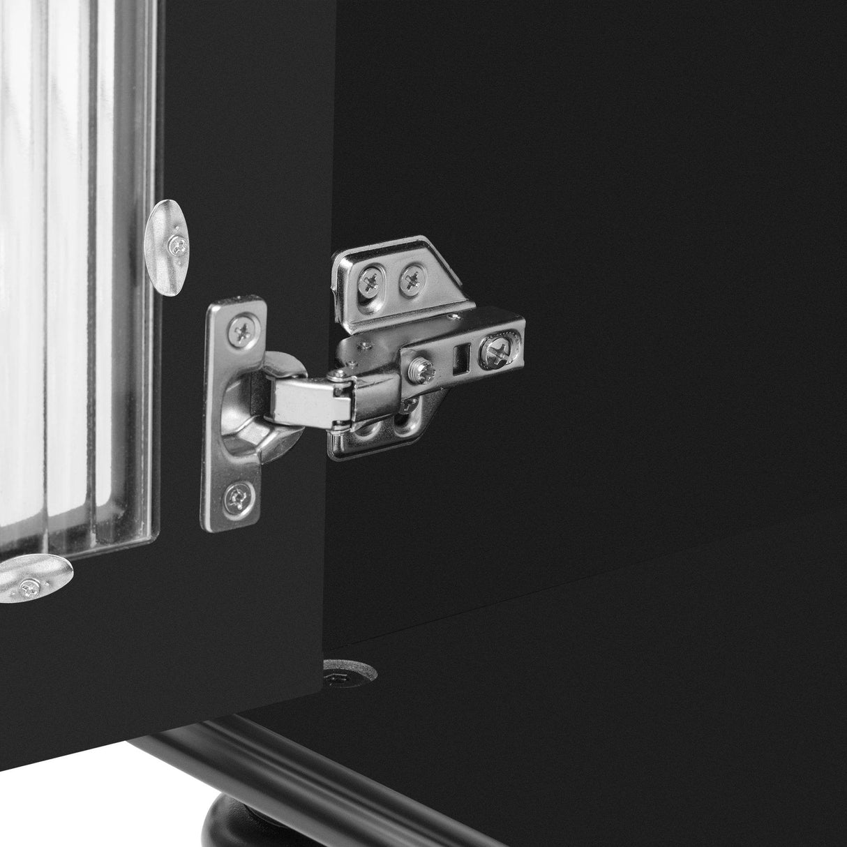 Retro Black MDF TV Stand With Drawers And Cabinets - Sleep Galleria