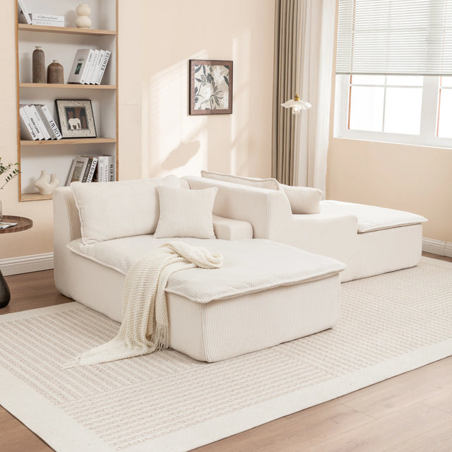 Corduroy Foam High-Density All-Foam Lounge Chair - Omega Lifestyles