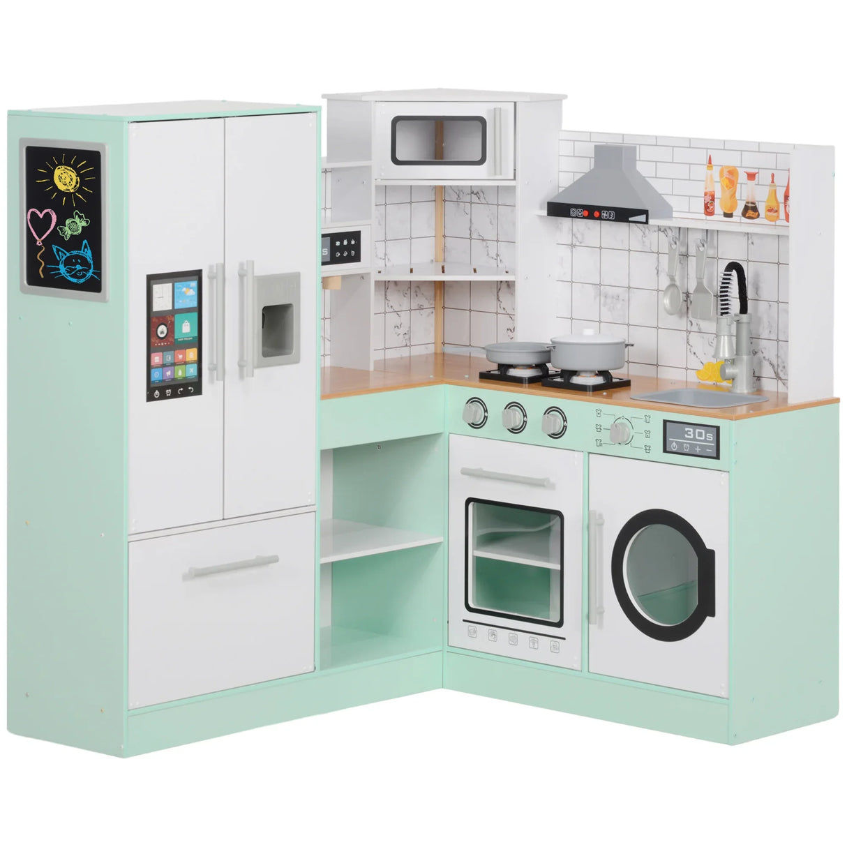 Interactive Corner Kids Play Kitchen With Lights And Sounds - Omega Lifestyles