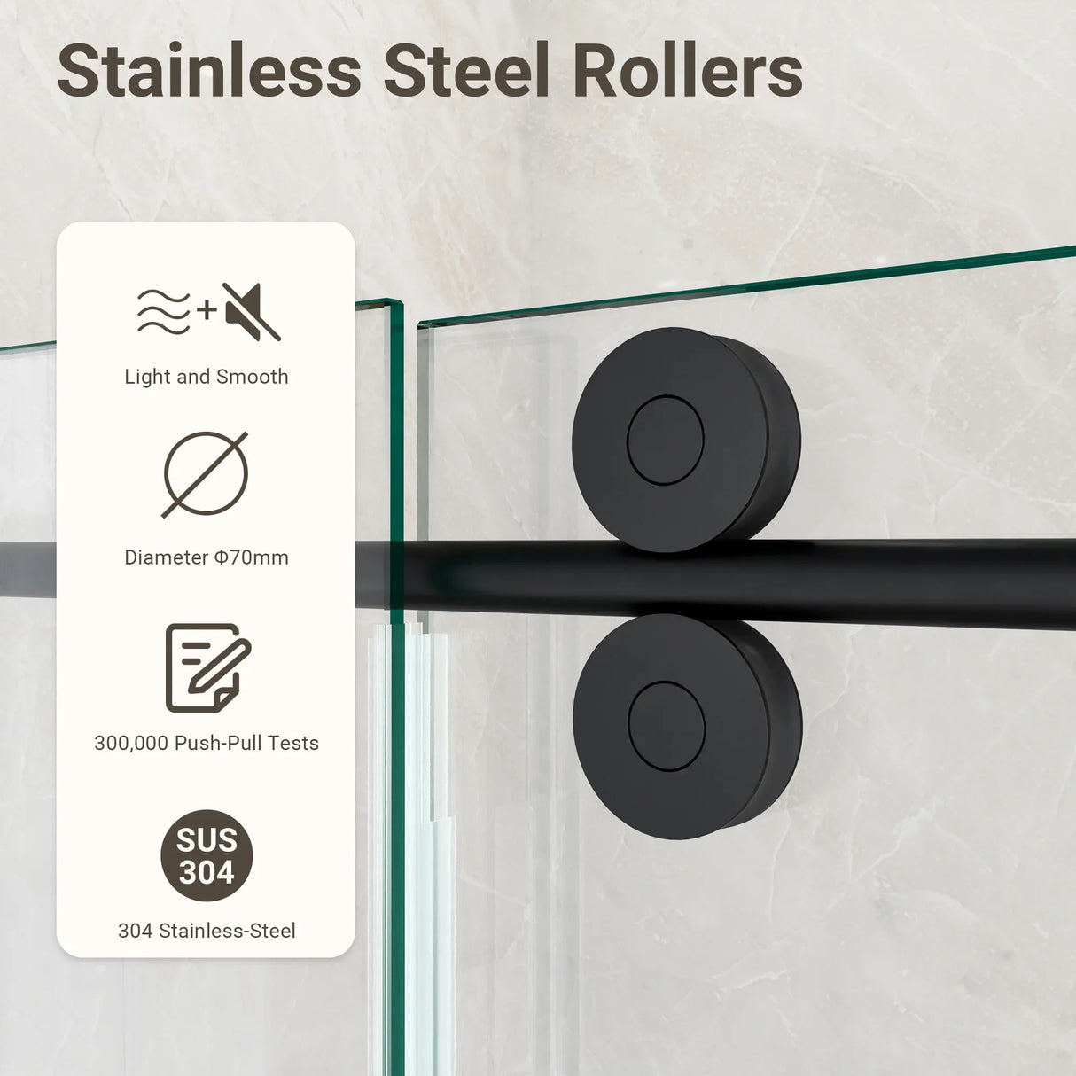 Frameless Matte Black 8mm Tempered Glass Shower Door - Omega Lifestyles