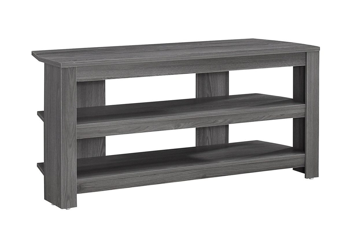 42-Inch Grey Laminate Media Console TV Stand - Sleep Galleria