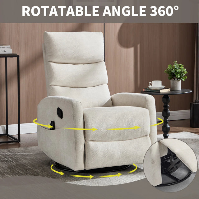 Heat Massage Recliner Chair With Swivel Rocking - Omega Lifestyles