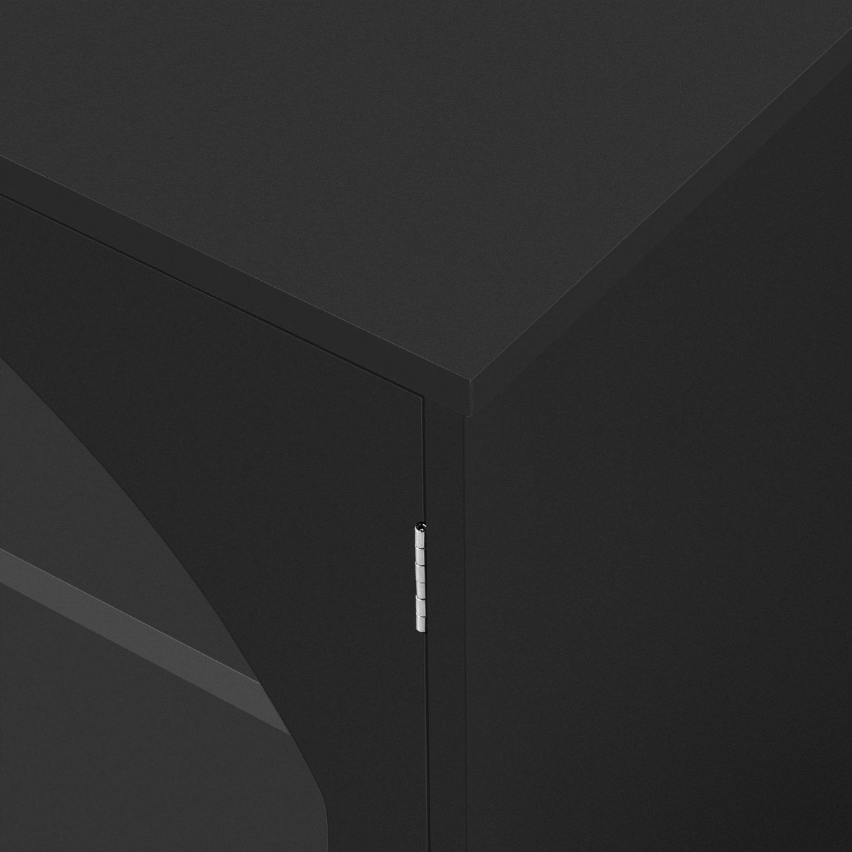 Modern Minimalist Black MDF TV Stand With Storage - Sleep Galleria