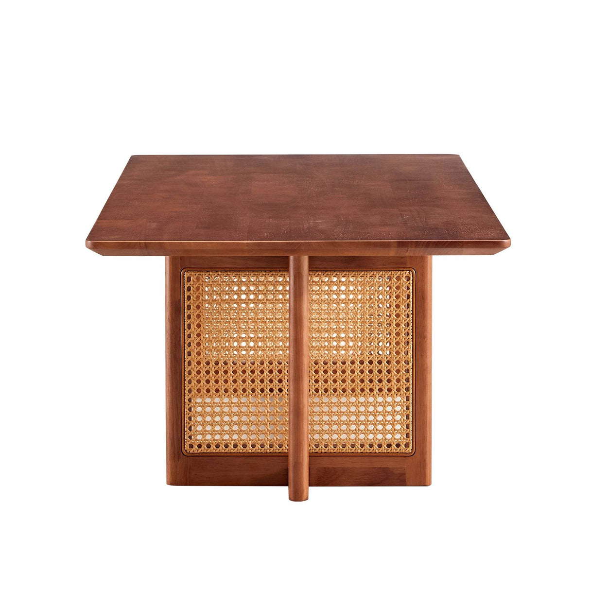 Imitation Rattan And Solid Wood Rectangular Coffee Table - Omega Lifestyles