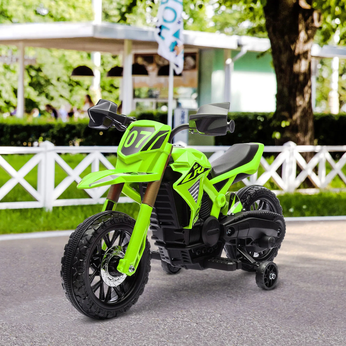6V Kids Electric Motorcycle With Training Wheels And Sound - Omega Lifestyles