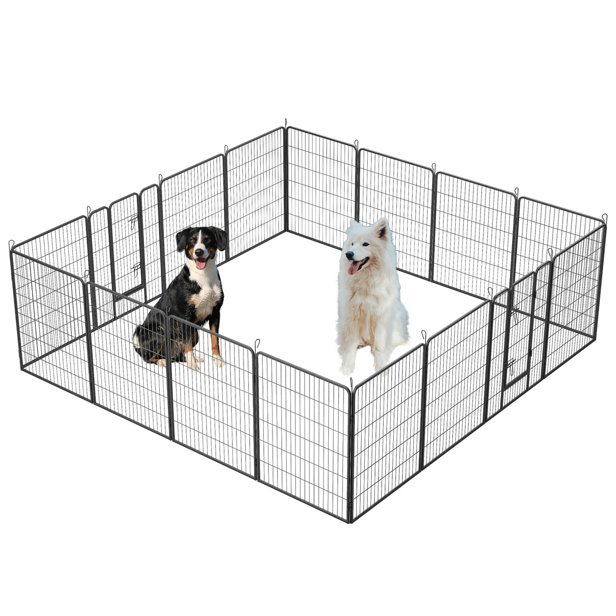 Portable Metal 16-Panel 40-Inch Dog Playpen Fence