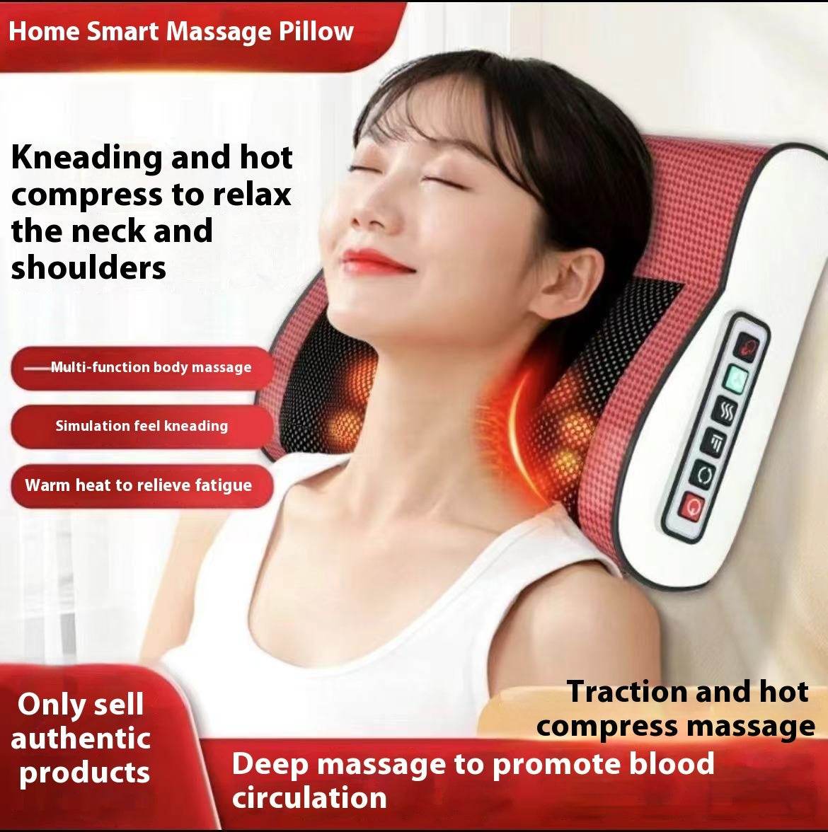 Multifunctional PU Leather Plug-In Waist Massage Device - Sleep Galleria