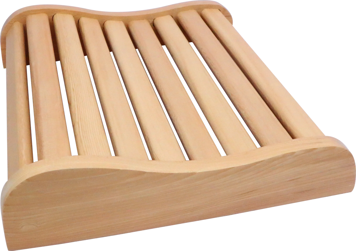 Ergonomic Solid Wood S-Shaped Sauna Backrest - Omega Lifestyles