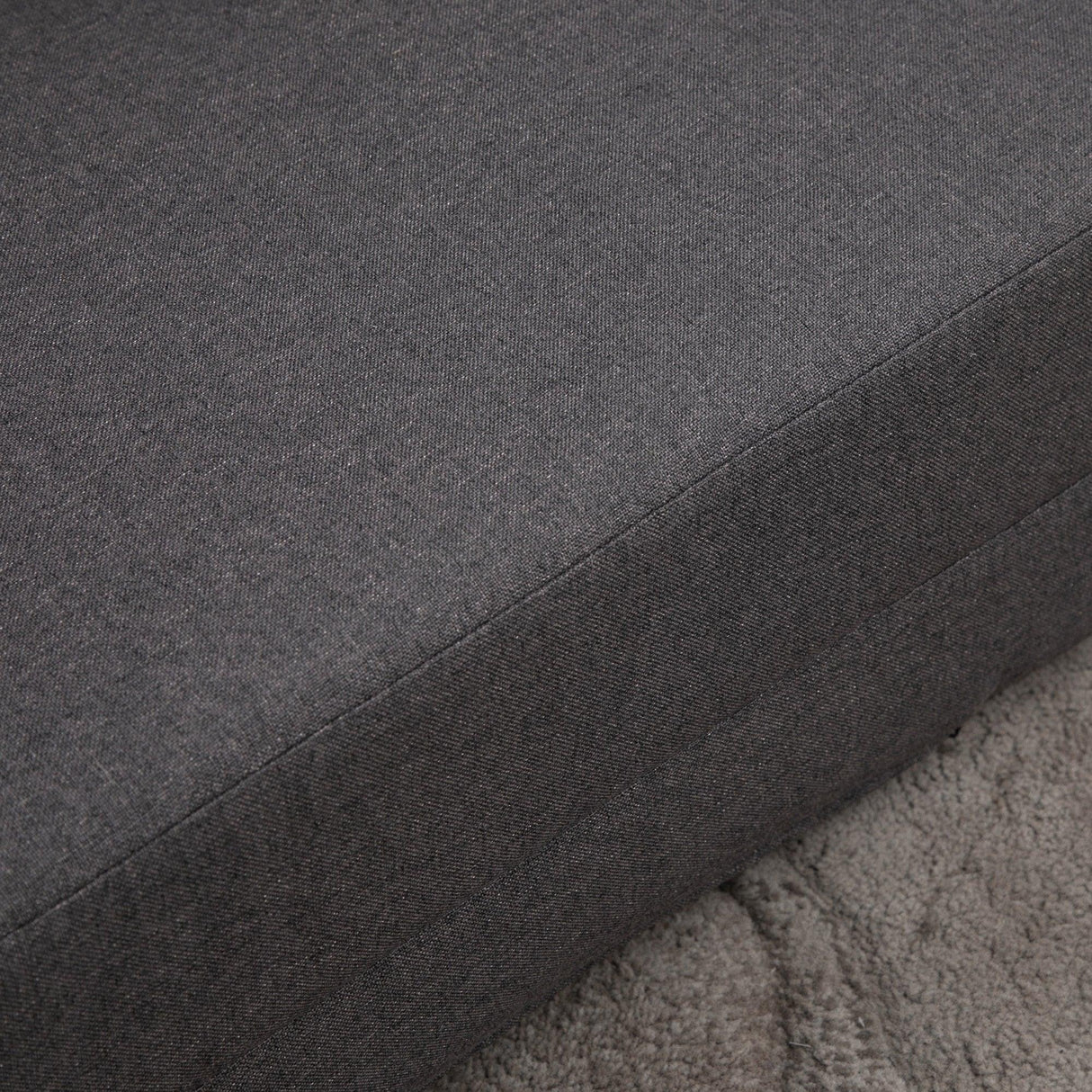 Adjustable 2-in-1 Linen Floor Sofa With Backrest - Omega Lifestyles