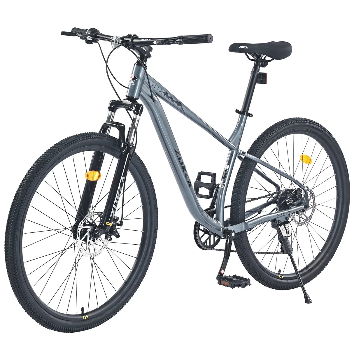 27.5-Inch 8-Speed Steel Frame Mountain Bike With Suspension - Omega Lifestyles