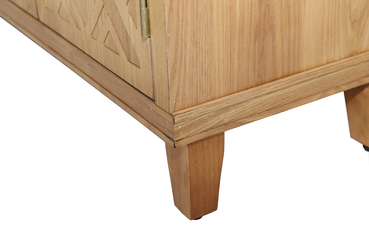 Brown Vintage Corner MDF Accent Storage Cabinet - Sleep Galleria