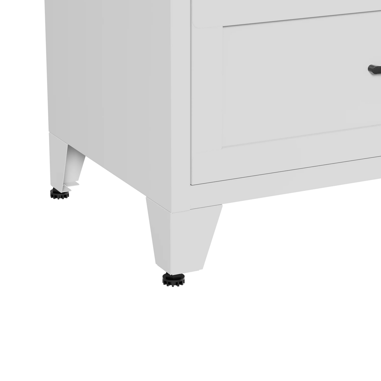 9-Drawer White Metal Tall Dresser With Smooth Drawers - Omega Lifestyles