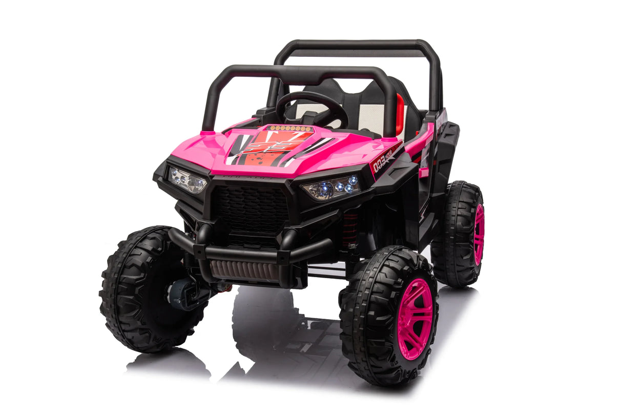 Four-Wheel Drive Pink Leather Seat Ride-On Car - Omega Lifestyles