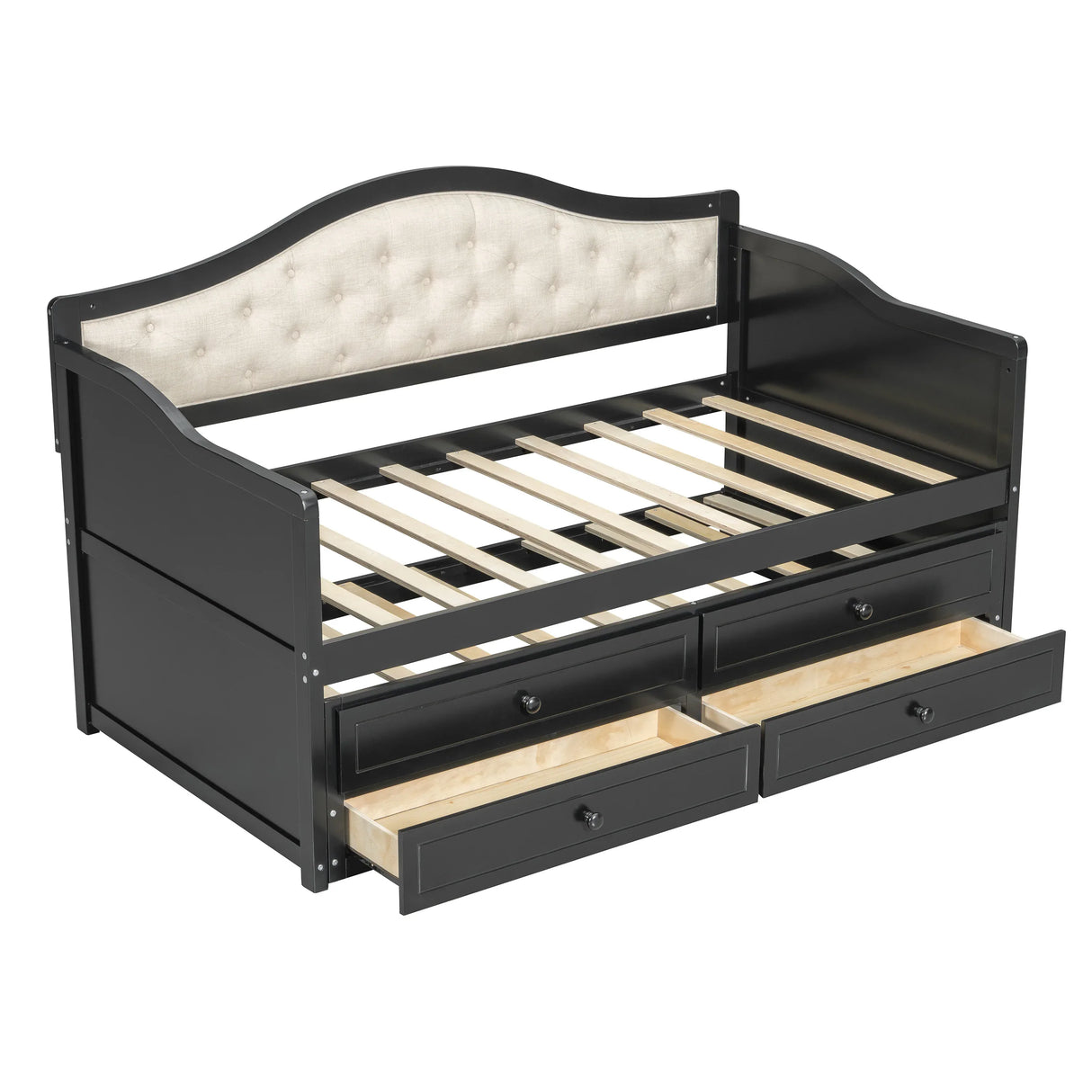 Twin Daybed With Pull-Out Trundle And Storage Drawers - Omega Lifestyles