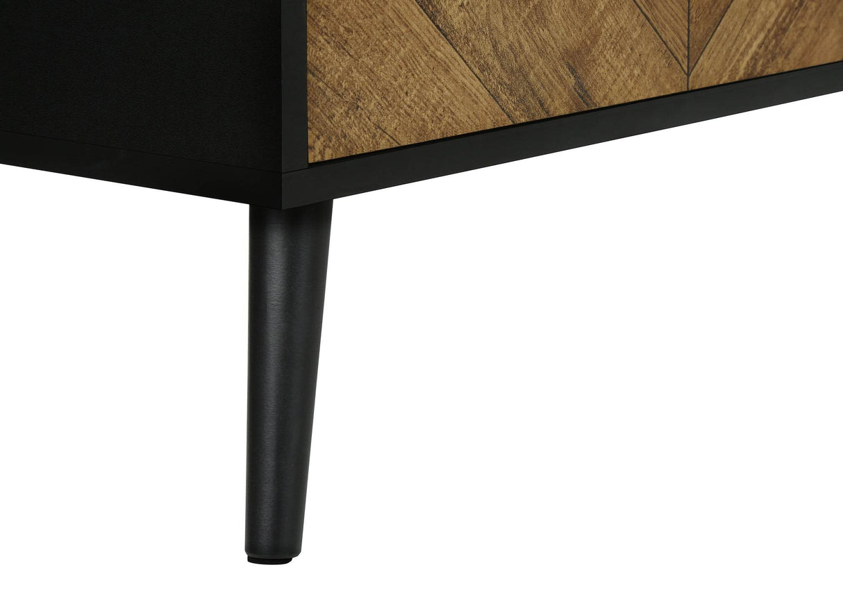 72-Inch Contemporary Brown And Black TV Stand Console - Sleep Galleria