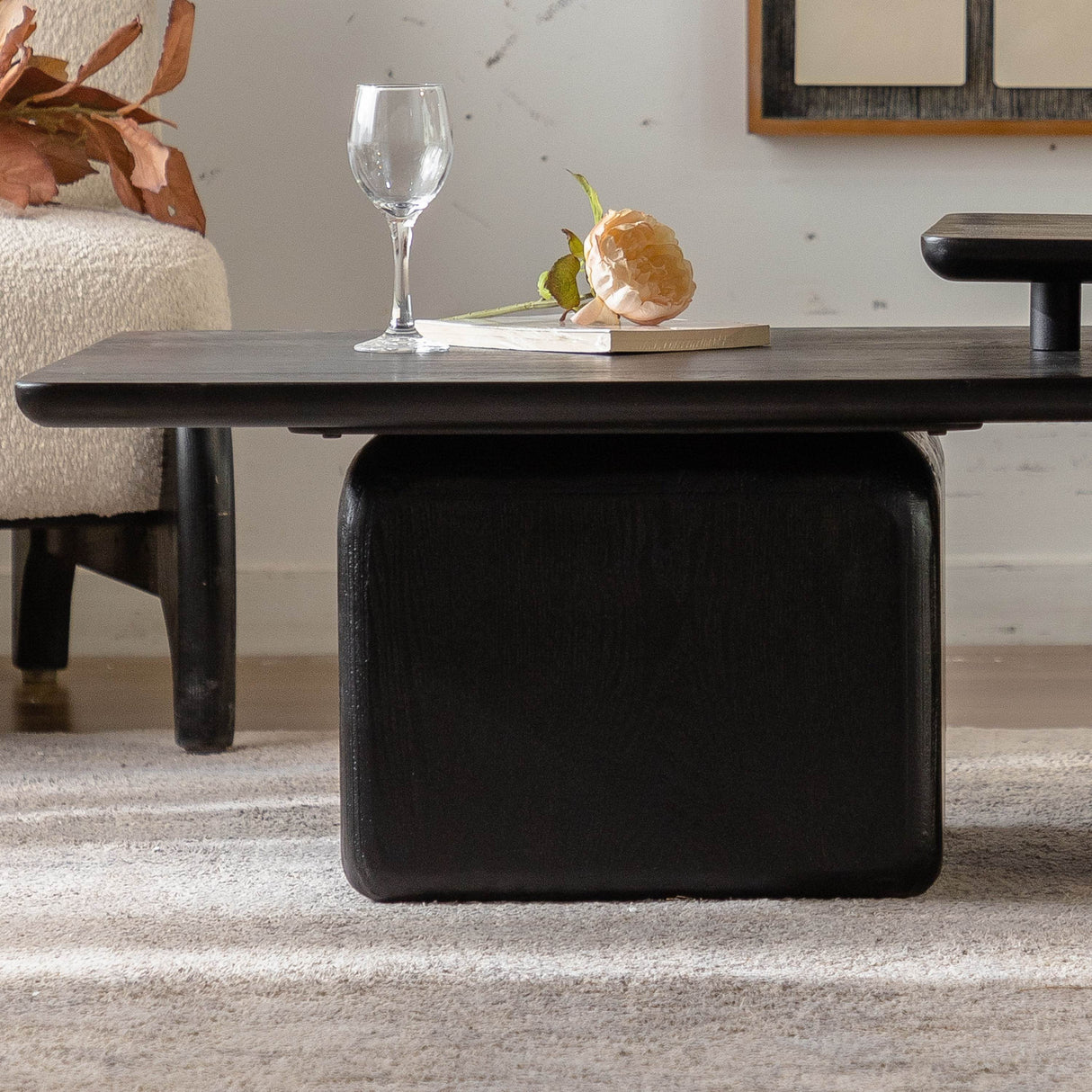 Set Of 2 Vintage Style Square Wood Grain Coffee Tables - Sleep Galleria