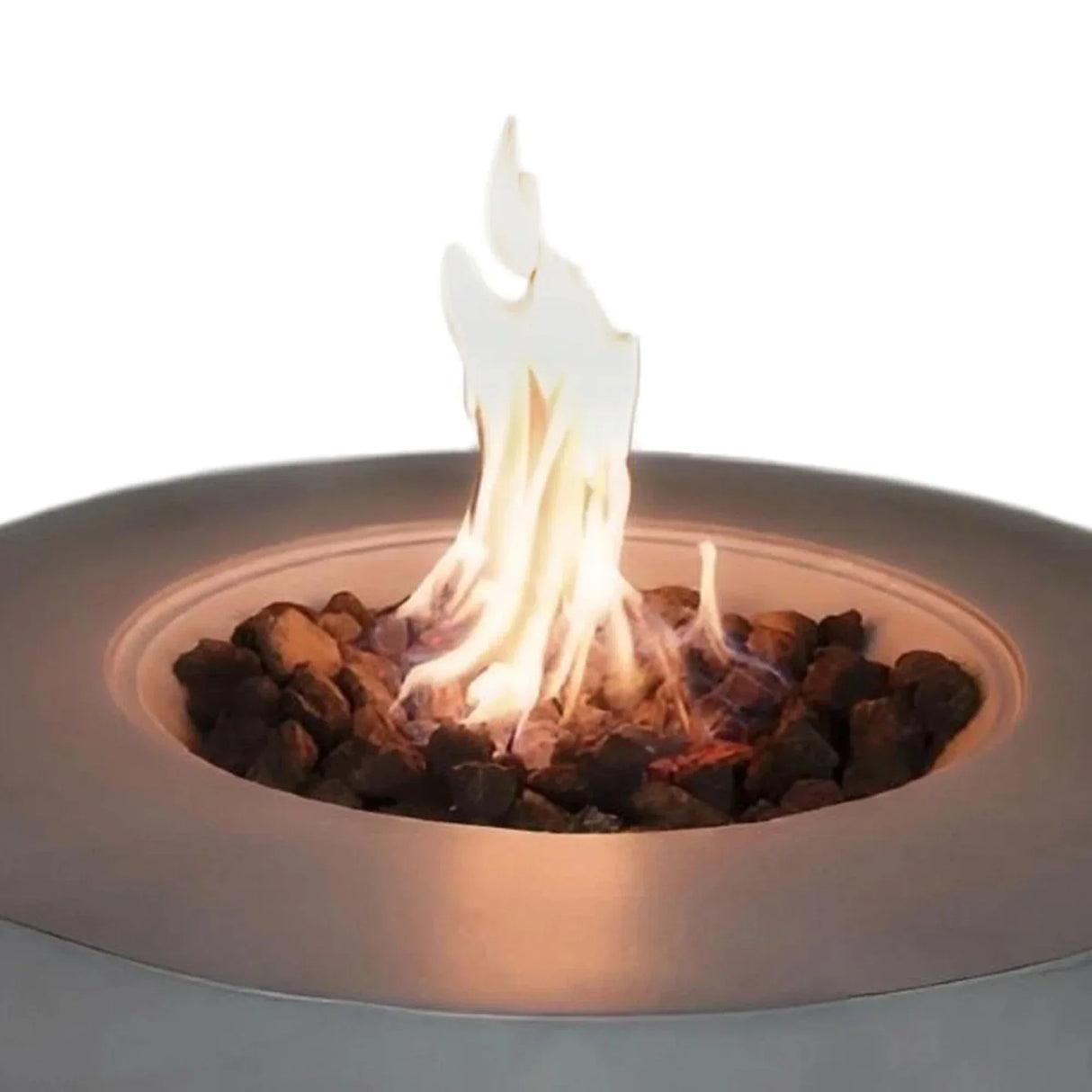 Modern Gray Concrete Propane Outdoor Fire Pit Table - Omega Lifestyles