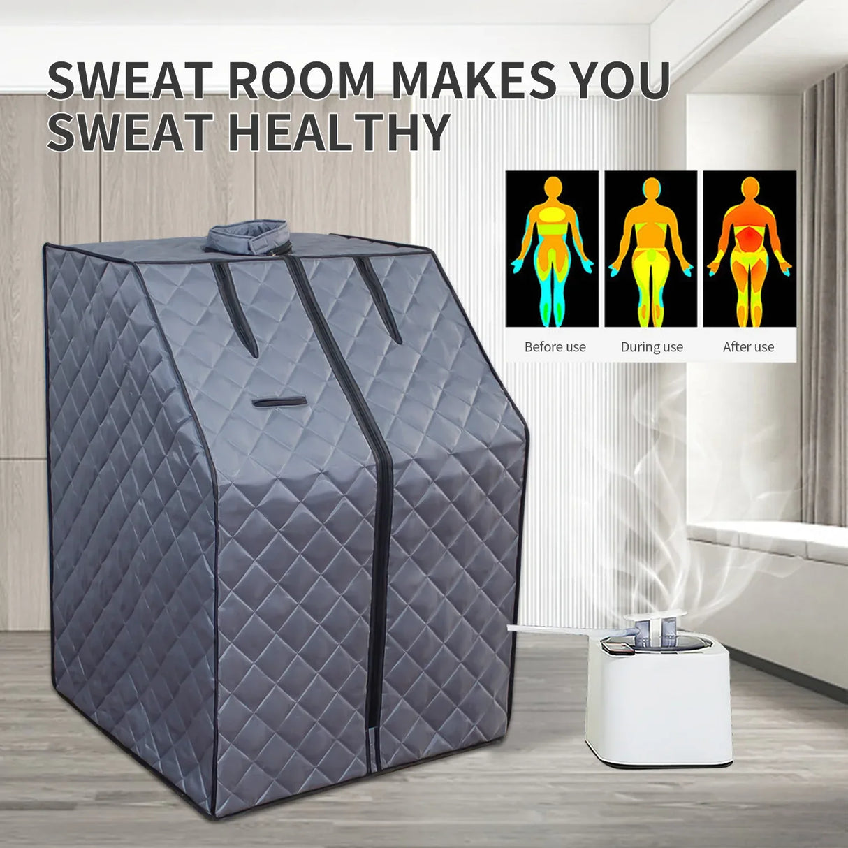 Portable Full-Size Steam Sauna Tent With Remote Control - Omega Lifestyles