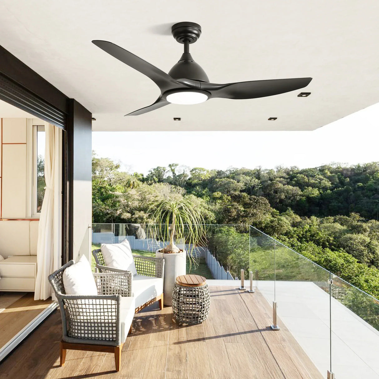 52-Inch Remote Controlled Reversible DC Motor Ceiling Fan - Omega Lifestyles