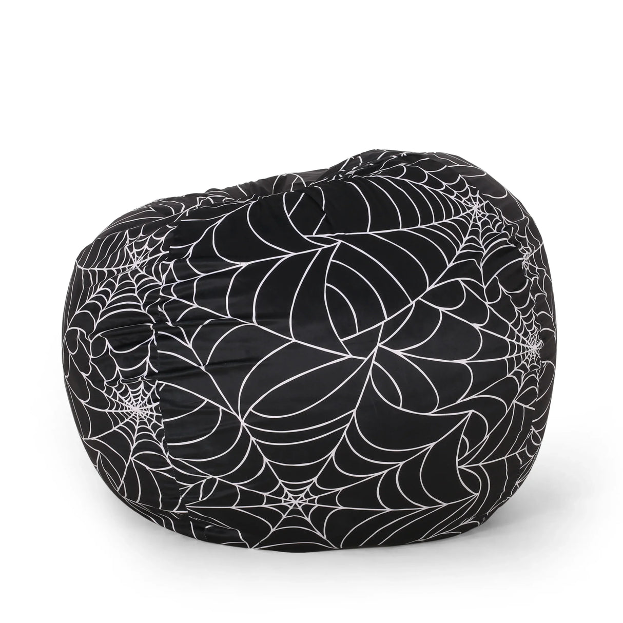 Halloween Spiderweb 3-Foot Foam Filled Fabric Bean Bag Chair - Omega Lifestyles