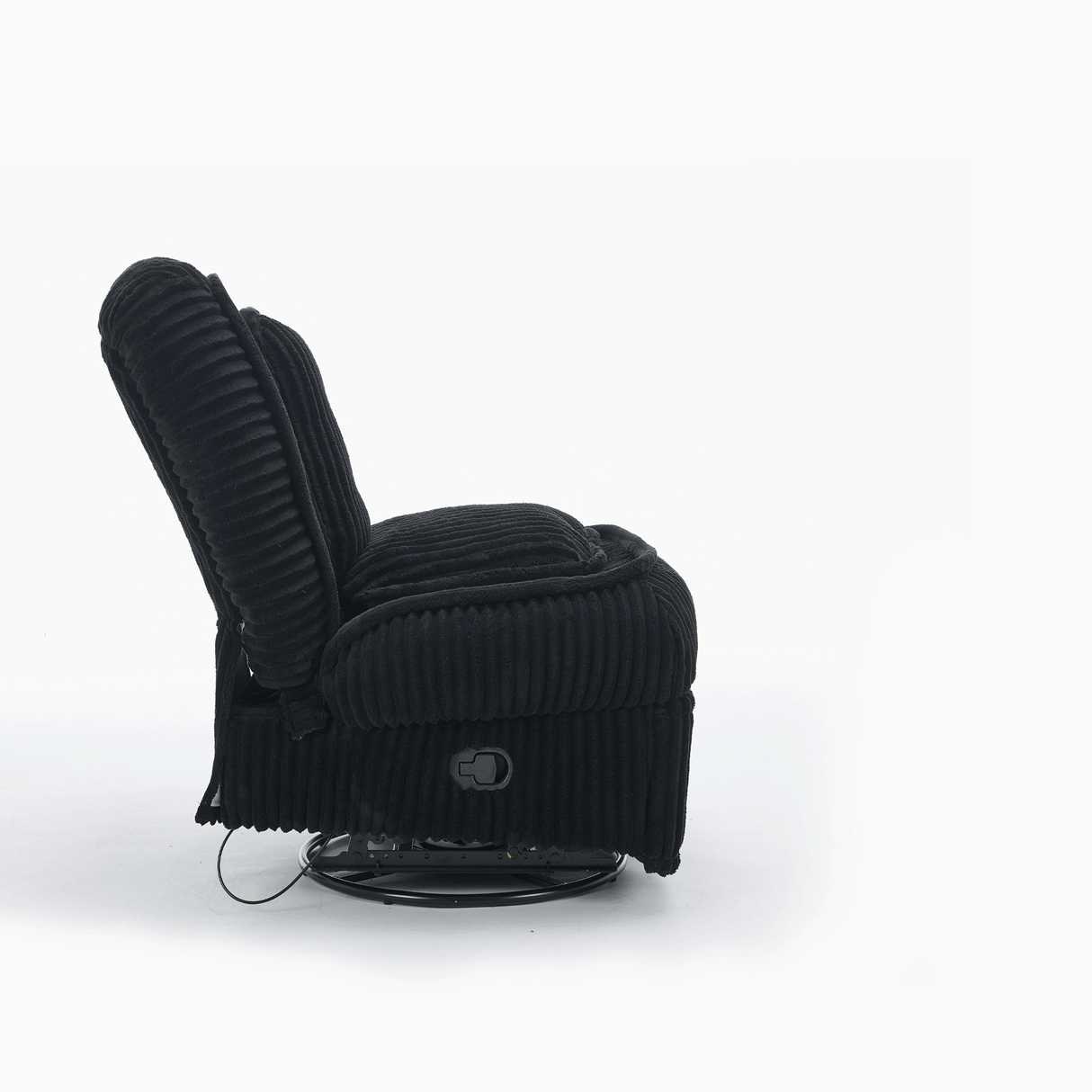 Corduroy Medium-Soft Swivel Rocking Recliner Sofa - Omega Lifestyles