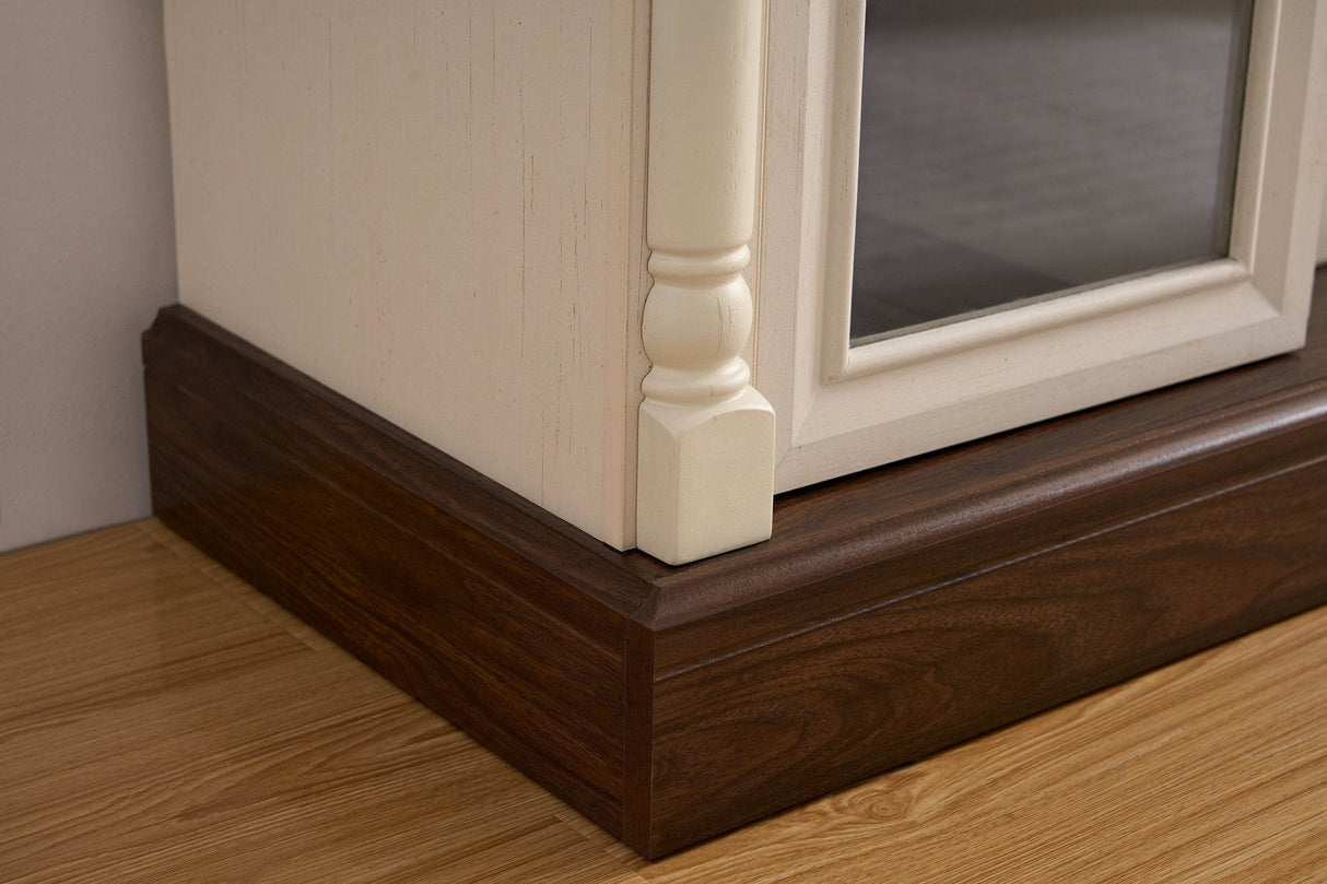 Farmhouse Fireplace TV Stand With LED Lighting - Sleep Galleria