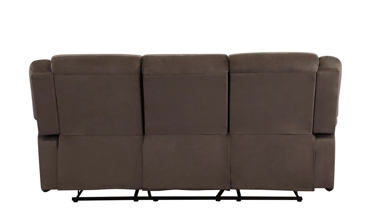 Brown Fabric Upholstered Sofa With Lumbar Support - Omega Lifestyles