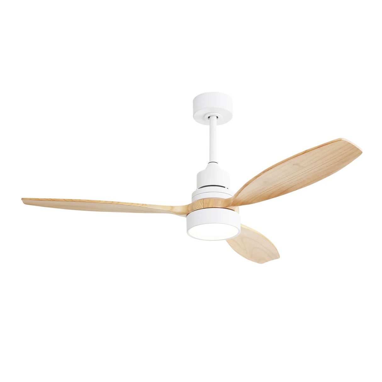 52-Inch Modern Wooden Remote Control Ceiling Fan With Light