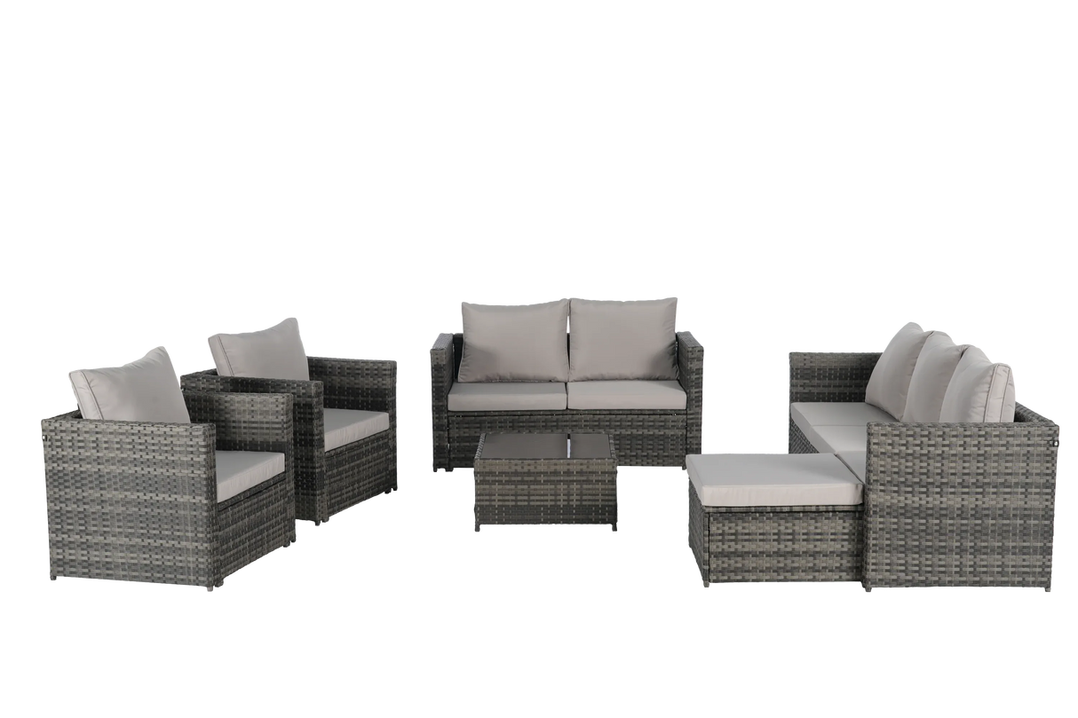 6-Piece Outdoor Rattan Wicker Patio Furniture Set - Omega Lifestyles