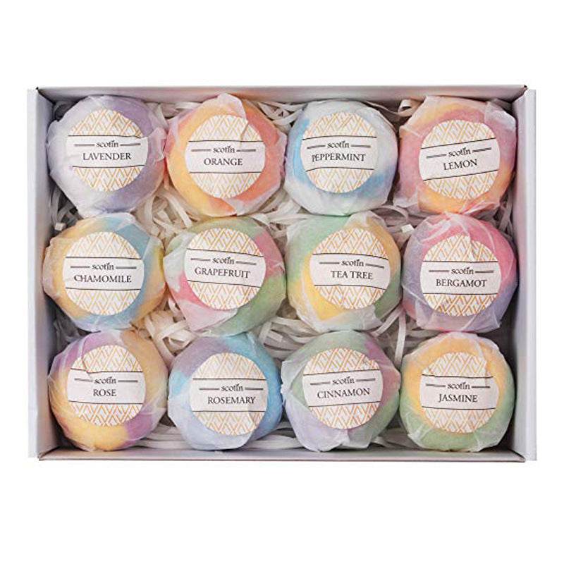 Set Of 12 Exfoliating Bath Bombs For Smooth Skin - Sleep Galleria