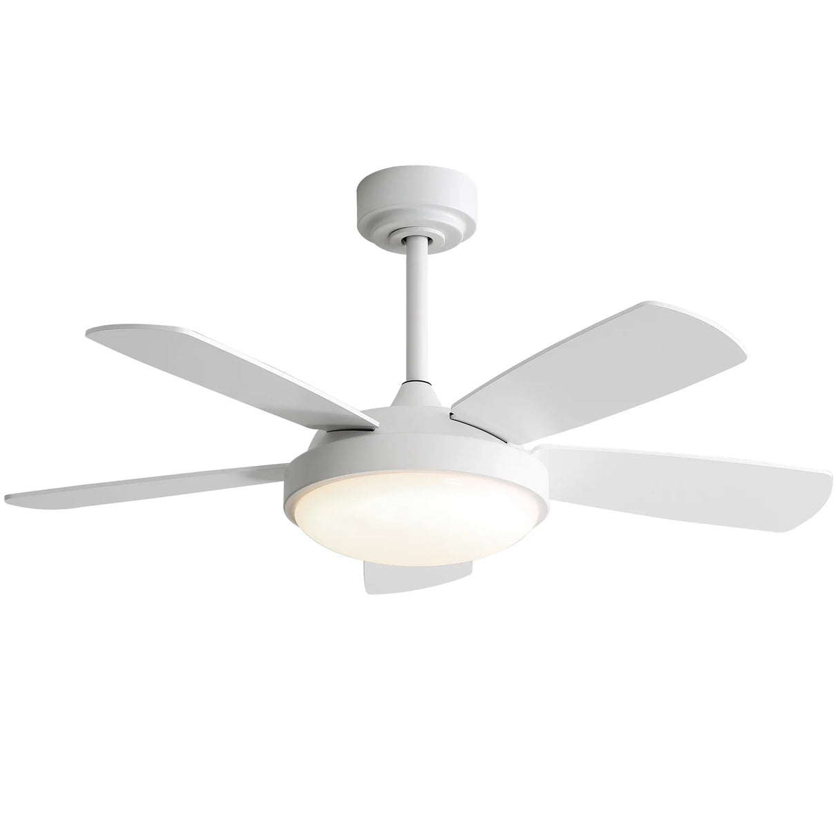 42-Inch White MDF Remote Controlled Ceiling Fan With Light - Omega Lifestyles