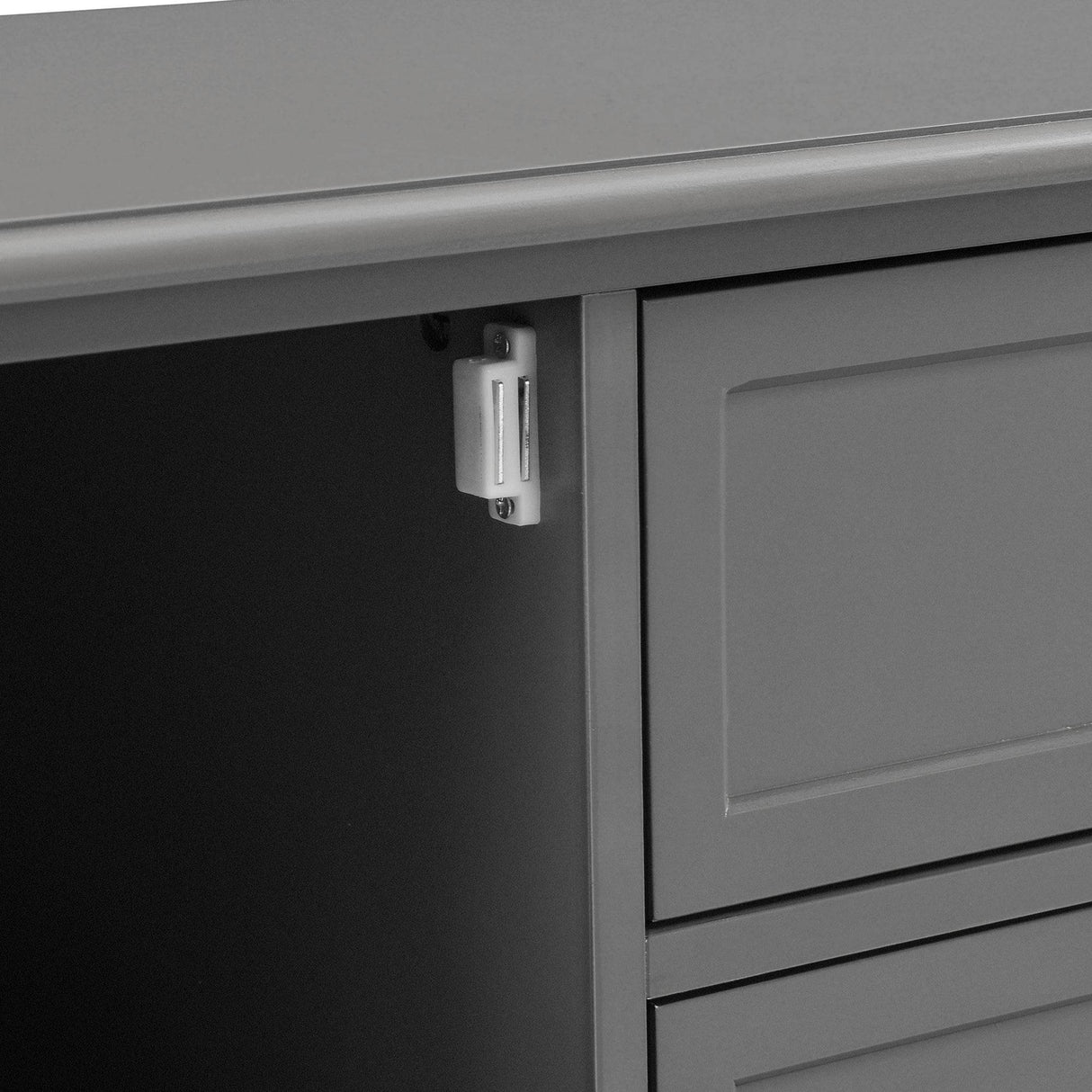 Modern Grey MDF TV Stand With Storage Cabinet - Sleep Galleria