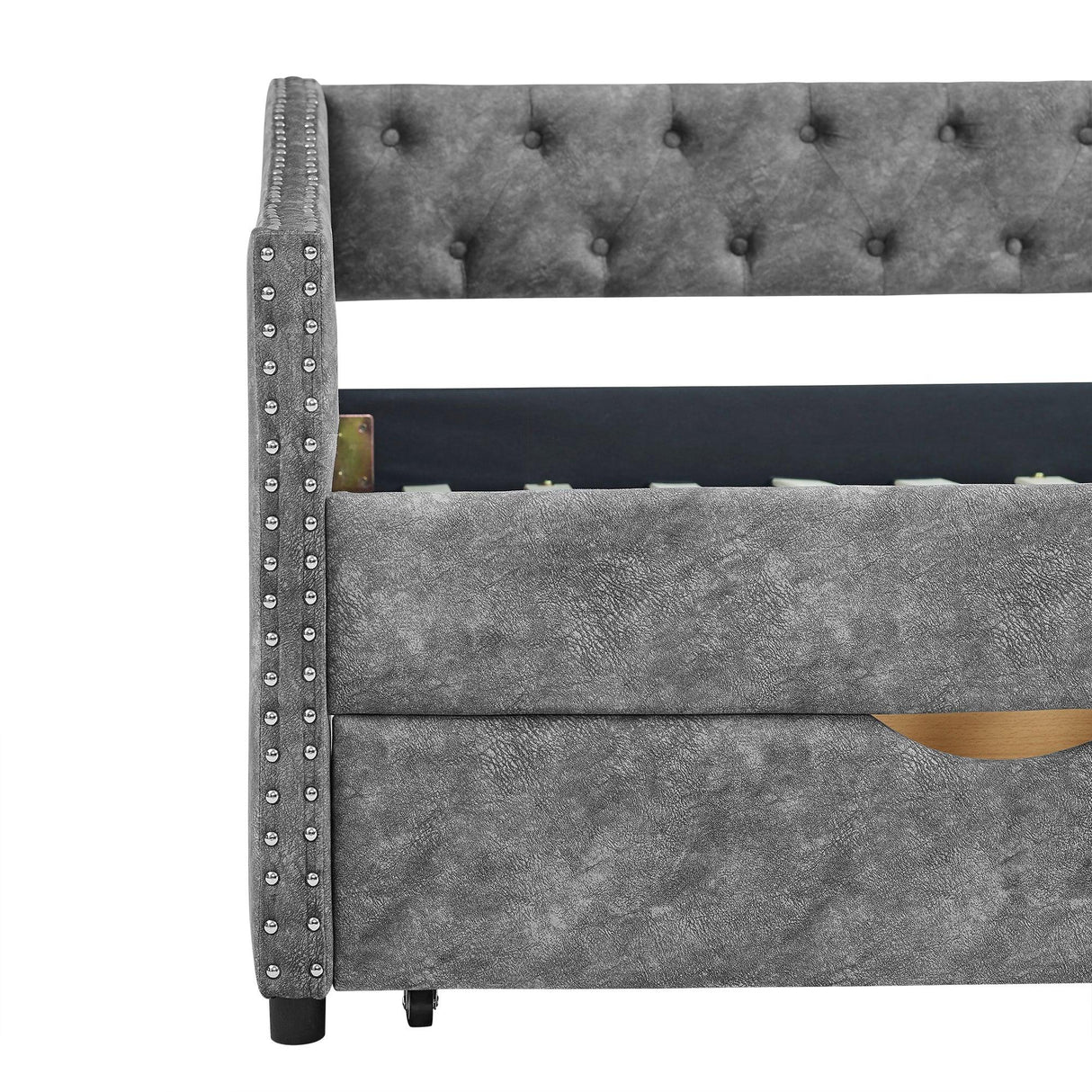 Twin Upholstered Tufted Daybed With Storage Drawers - Omega Lifestyles