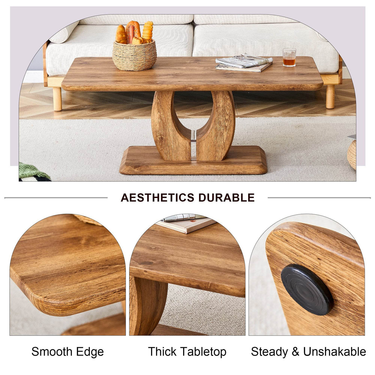 Modern Wood MDF Multipurpose Rectangular Coffee Table - Sleep Galleria
