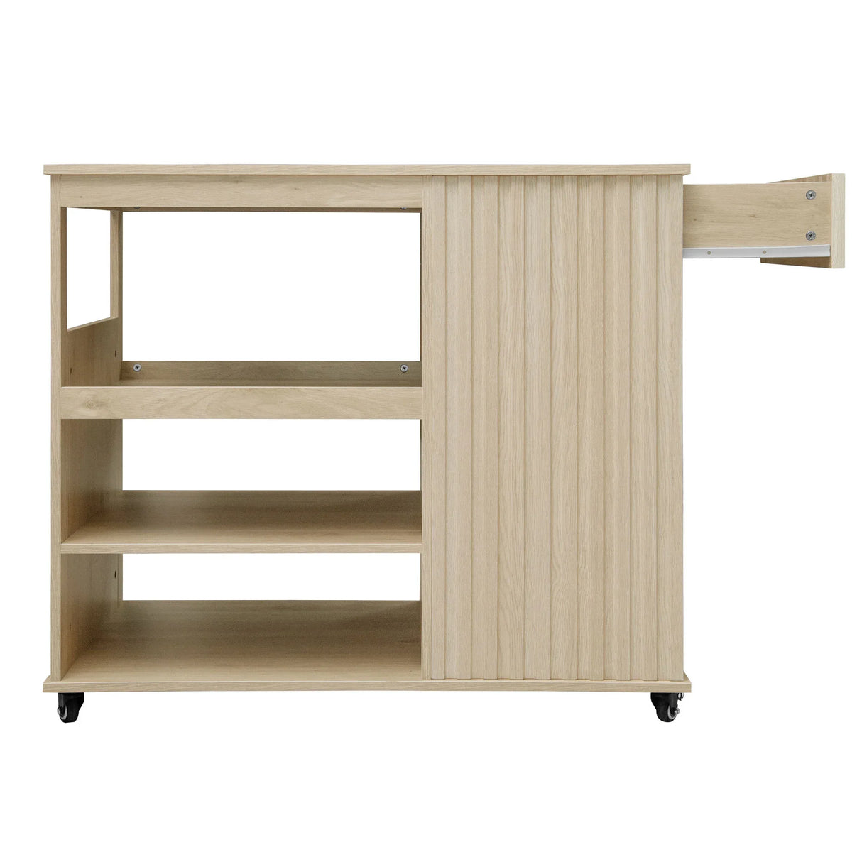 Rolling Kitchen Island Cart With Wine Rack Drawer - Omega Lifestyles