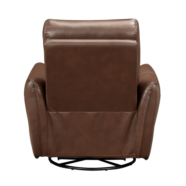 Top Grain Leather Swivel Glider Recliner Chair - Omega Lifestyles