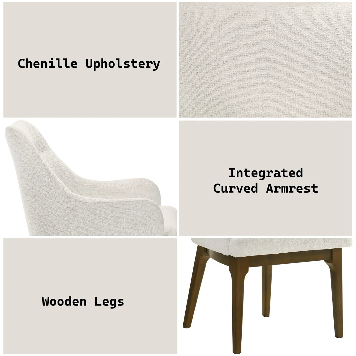 Set of 2 Chenille Padded Vintage Oak Side Chairs - Omega Lifestyles