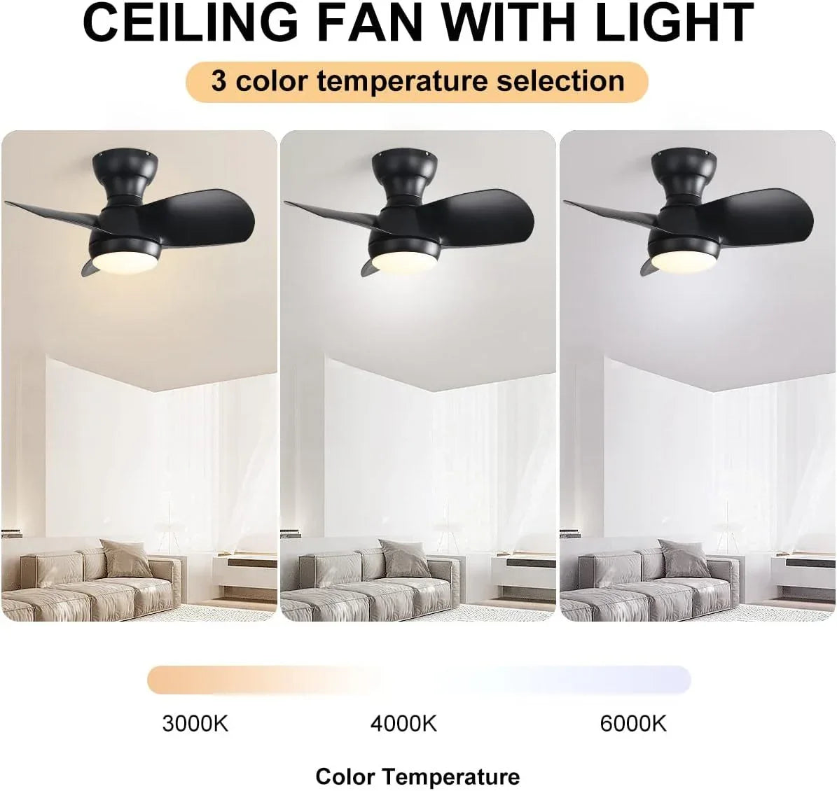 23-Inch Indoor Ceiling Fan With LED Light - Omega Lifestyles