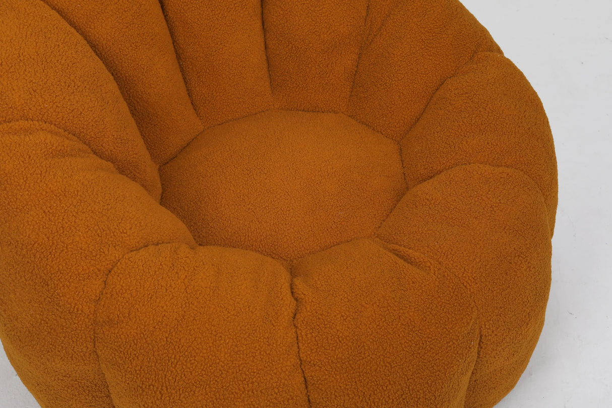 Plush Teddy Foam Bean Bag Chair With Armrests - Omega Lifestyles
