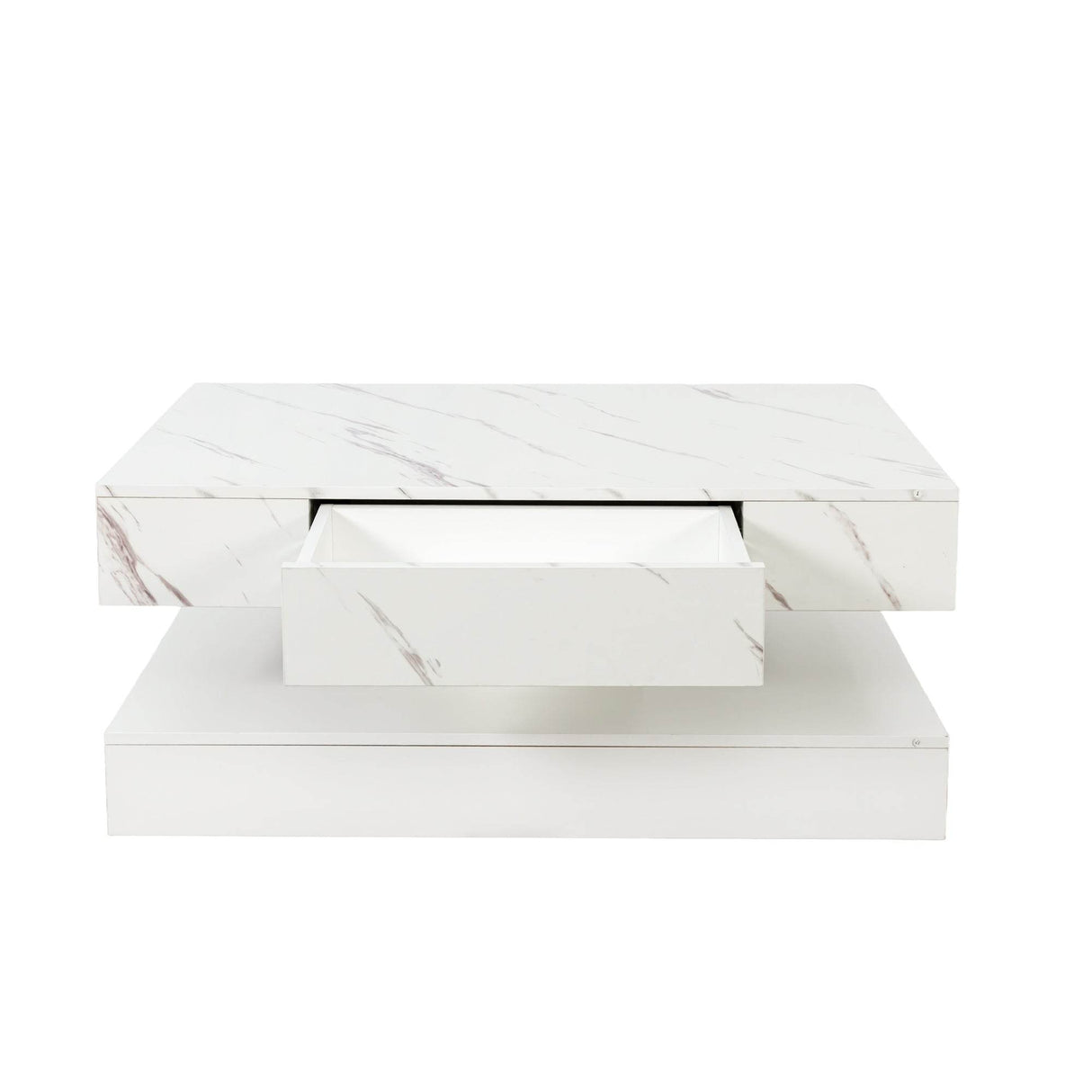 Modern LED Coffee Table With Storage Drawer and Lights - Sleep Galleria