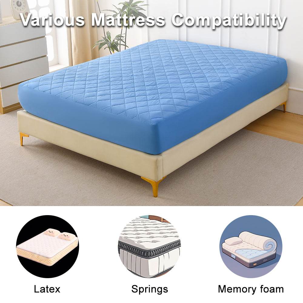 Ultrasonic Waterproof Cotton Twin Mattress Protector - Sleep Galleria