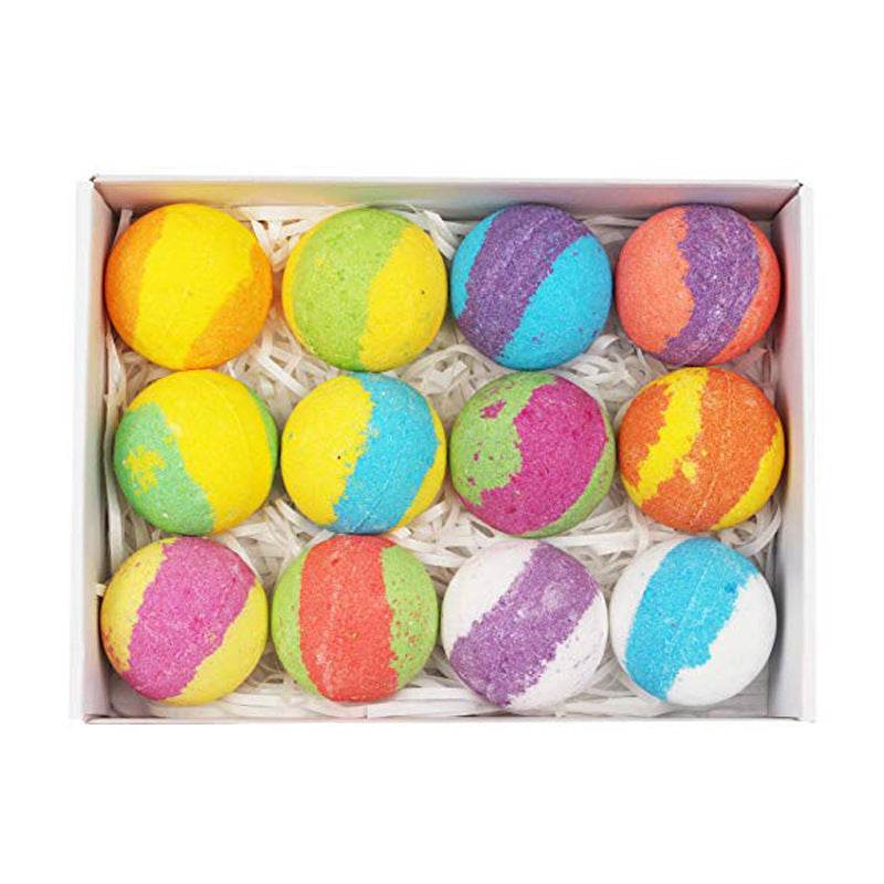 Set Of 12 Exfoliating Bath Bombs For Smooth Skin - Sleep Galleria