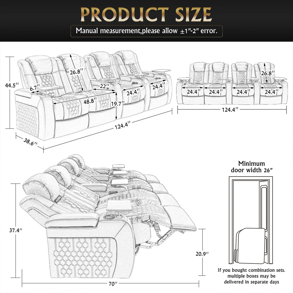 Top-Grain Nappa Leather Power Recliner With Adjustable Features - Omega Lifestyles